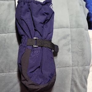 Navy and Black Kids Mittens